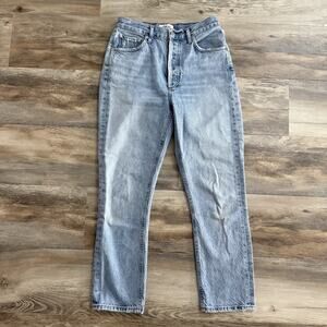 Agolde Riley High Rise Straight Jeans Women’s 25 Button Fly Organic Cotton